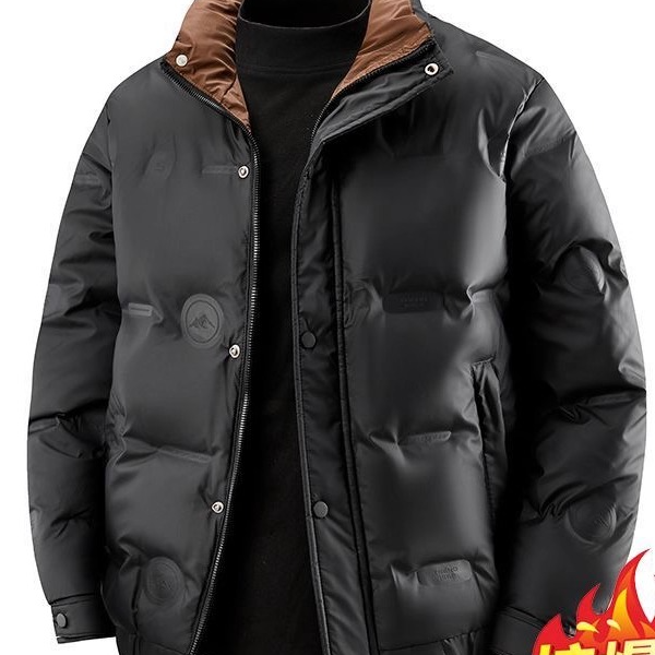 登格尔卡羽绒服源头工厂男款男高端嘉兴平湖立领免洗夹克2025新款