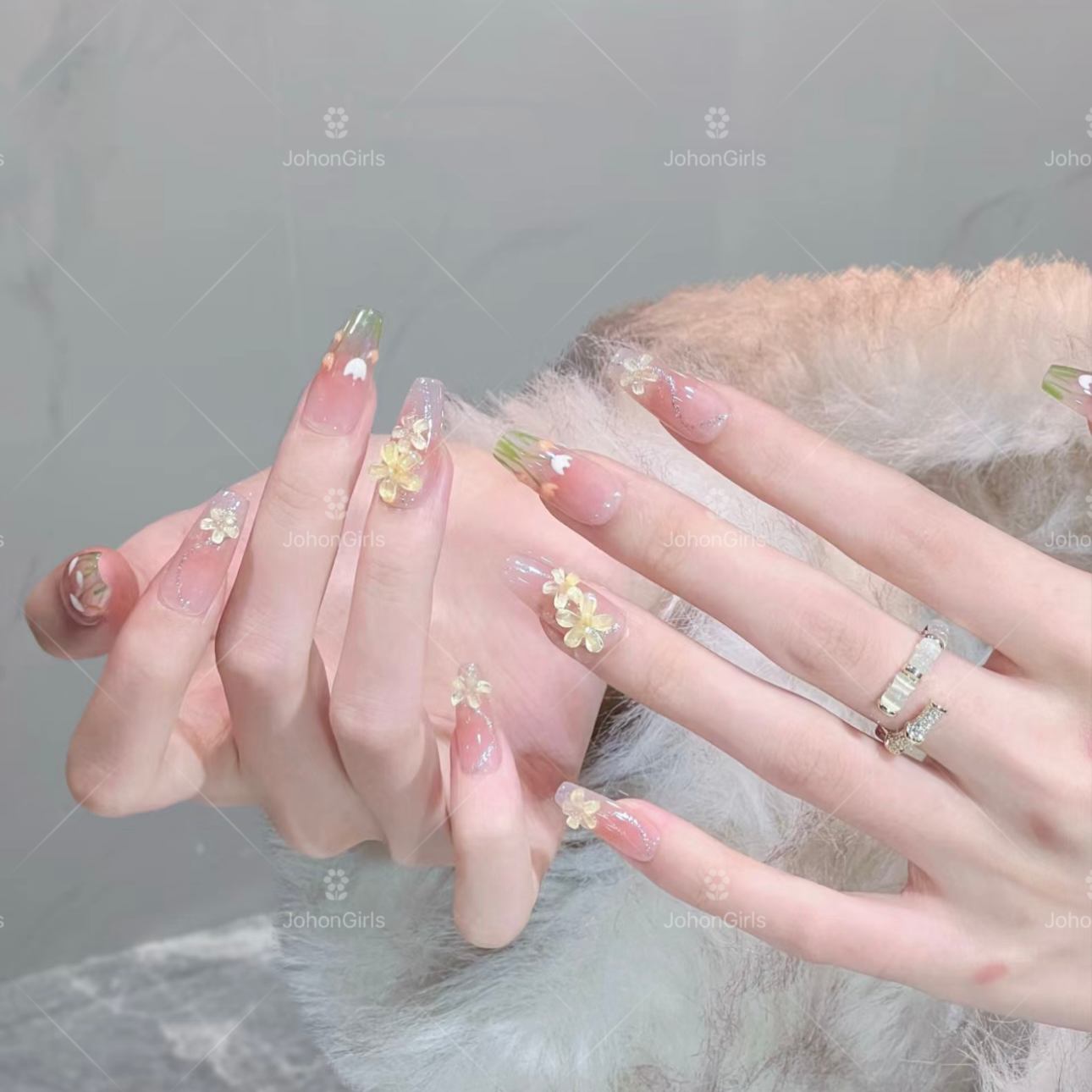 JohonGirls'/琴岛小嫚【郁金香】夏日高级感百搭显白气质手工穿戴甲