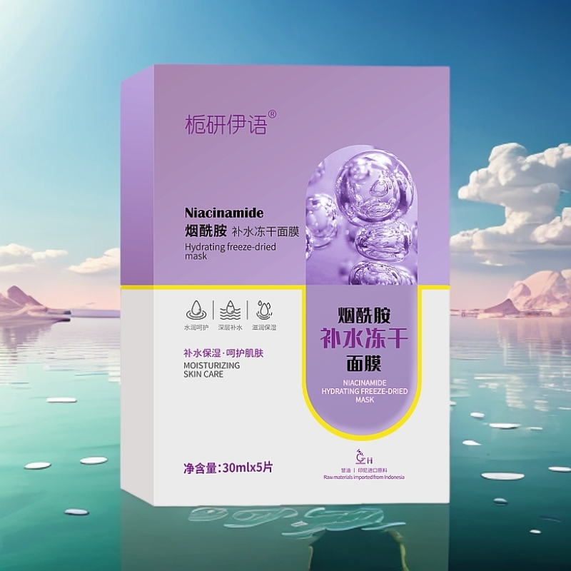烟酰胺补水冻干面膜盒装保湿滋润清洁护肤护理深层紧致