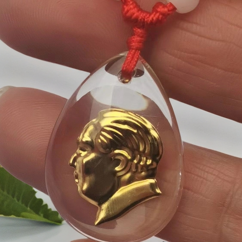 合金仿水晶吊坠 毛主席吊坠项链仿水晶时尚饰品饰品精美项坠挂坠