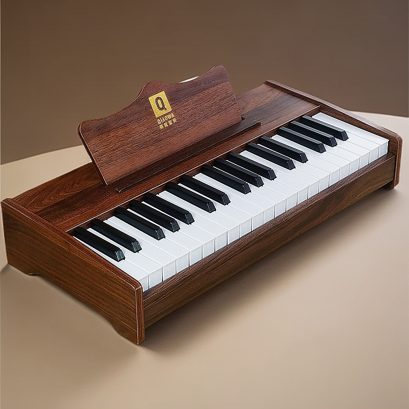 俏娃木质儿童小钢琴电子琴成人初学宝宝男女孩玩具生日礼物周岁