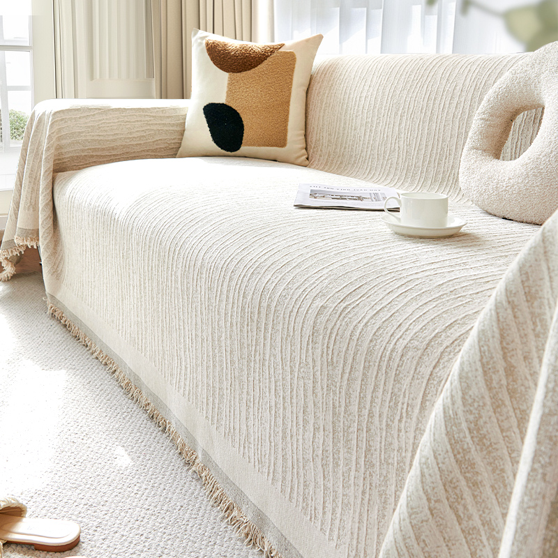 雪尼尔防猫抓沙发巾盖布沙发垫子四季通用一片式全盖防尘防脏套罩