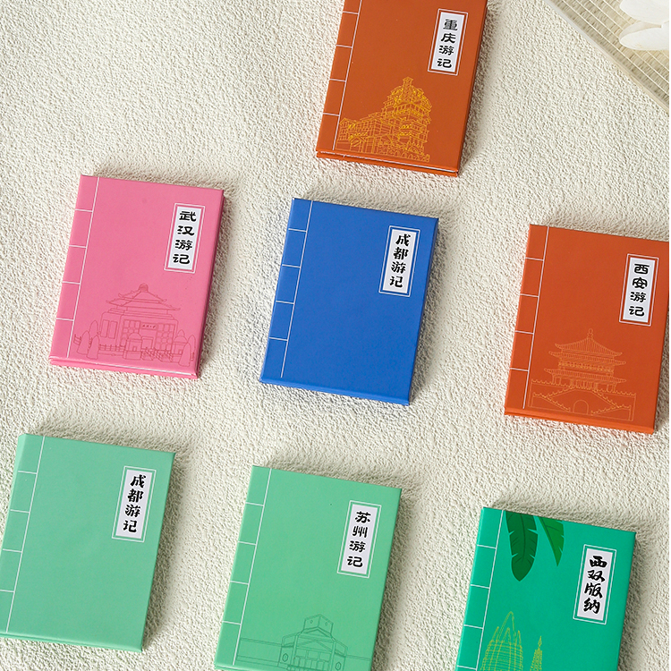 旅游城市创意奏折熊猫冰箱贴重庆西安苏州武汉打卡纪念品磁性装饰