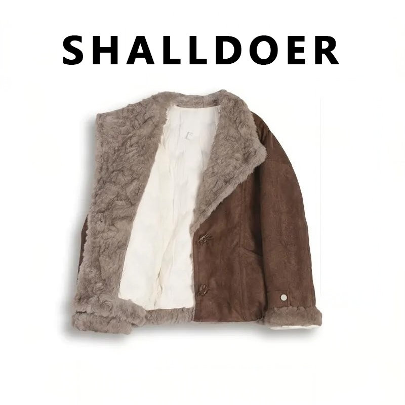 上档次保暖显瘦外套2026冬季新款宽松潮流时尚百搭大翻毛领棉服女