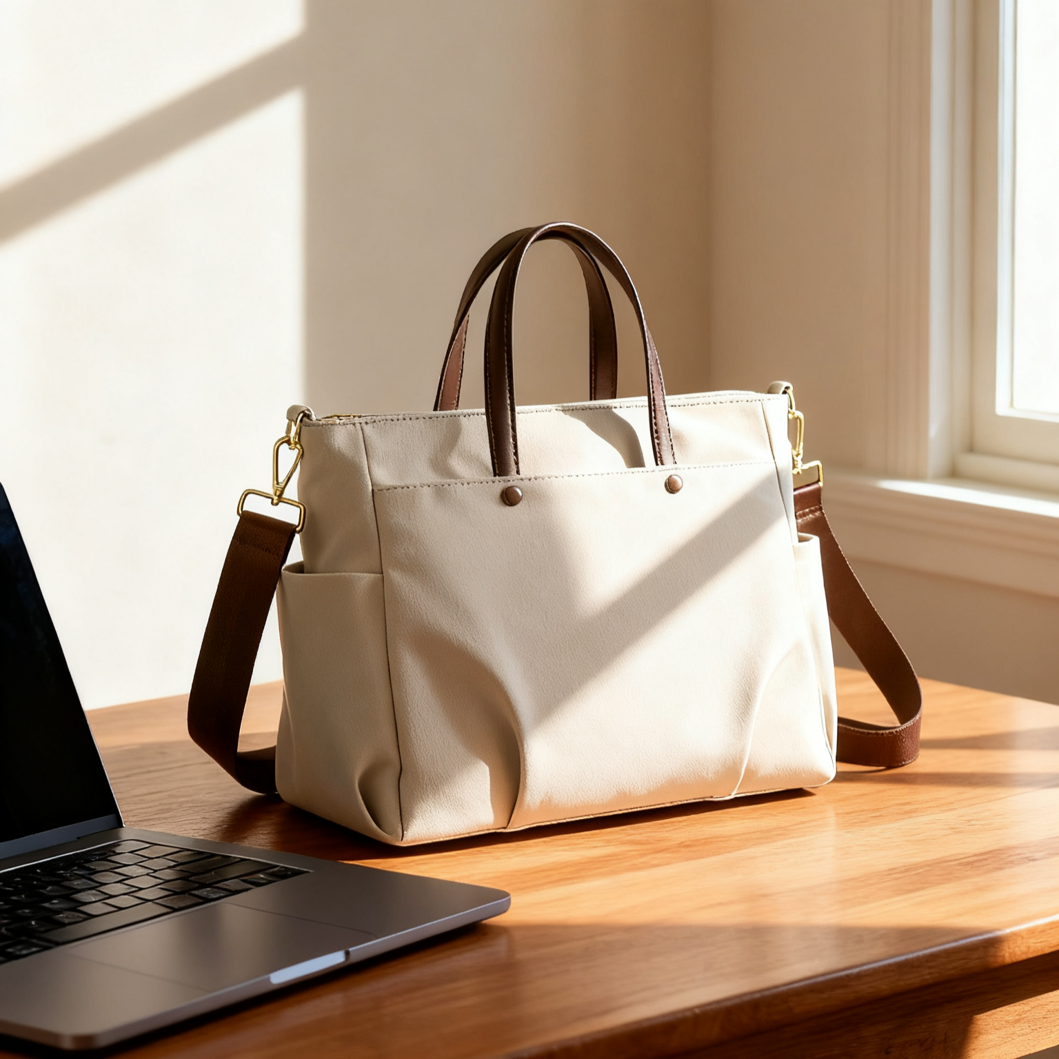 商务笔记本15.6寸电脑包女士单肩包手提大容量公文包斜挎托特包包