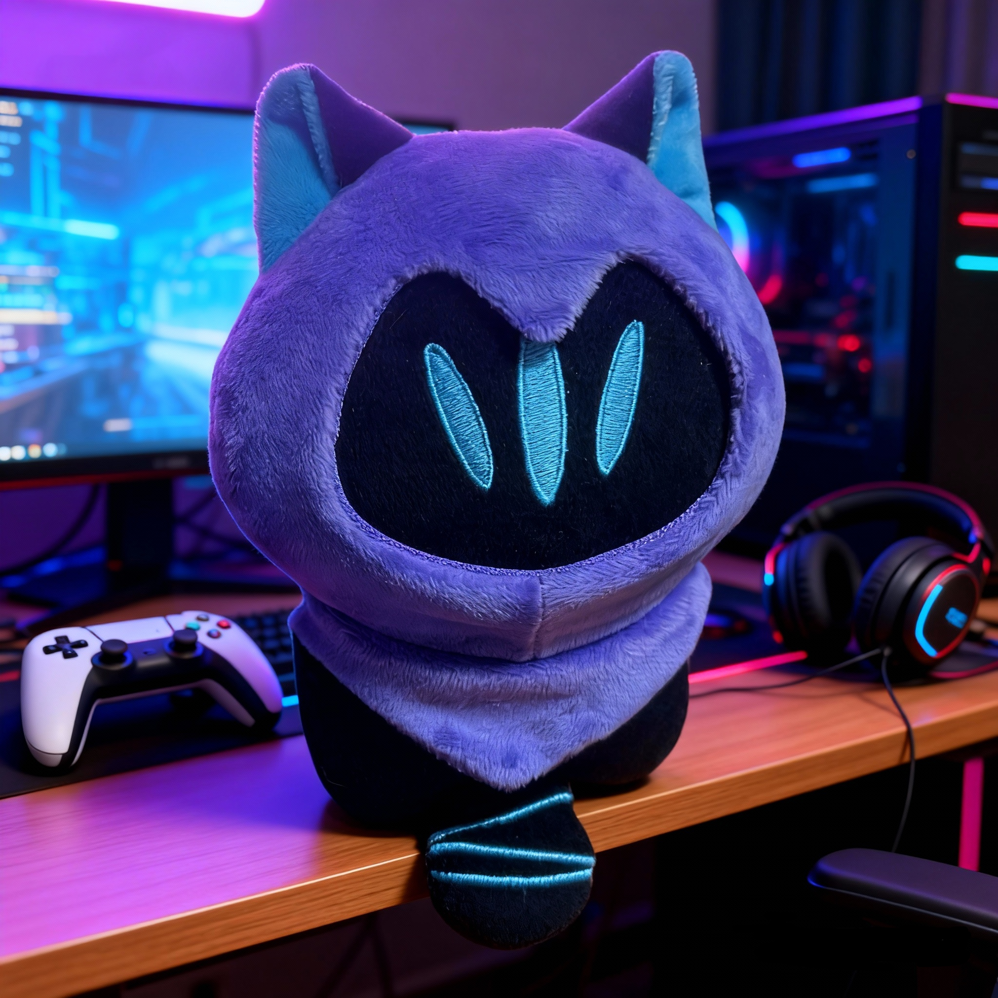 无畏契约幽影猫猫玩偶瓦罗兰特OMEN挂件玩偶同人周边礼物毛绒玩具