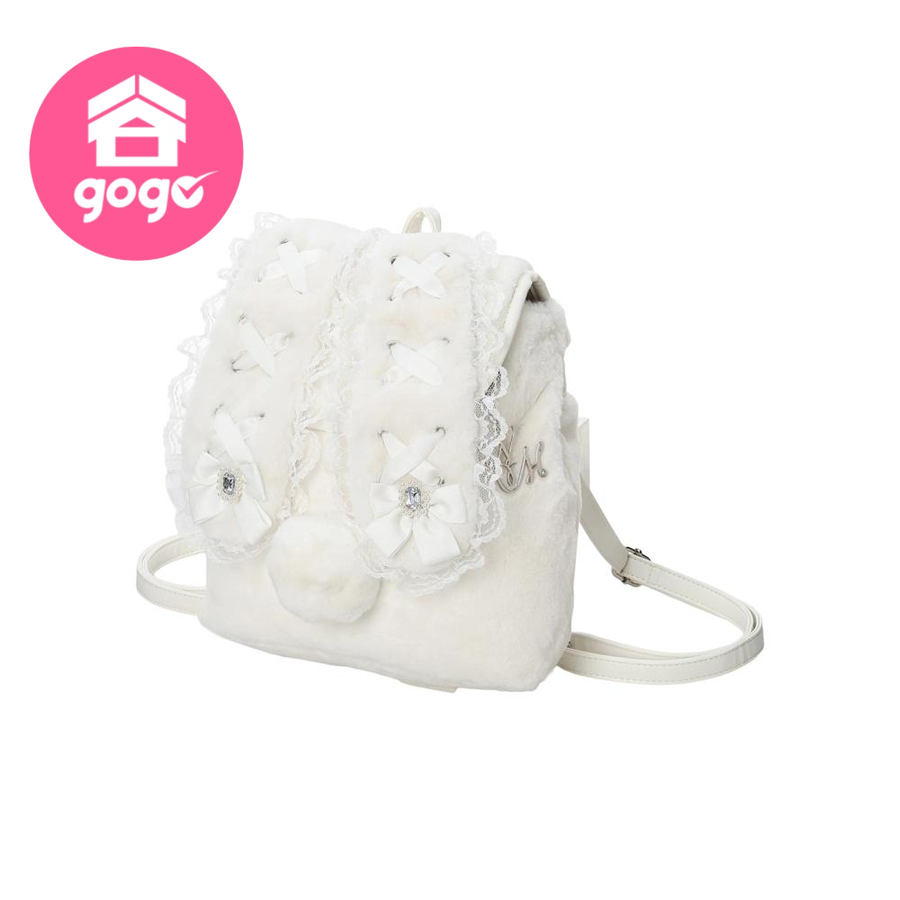 最快5天内发货NOEMIE兔耳毛绒包包象牙白商品番号: 25590054205