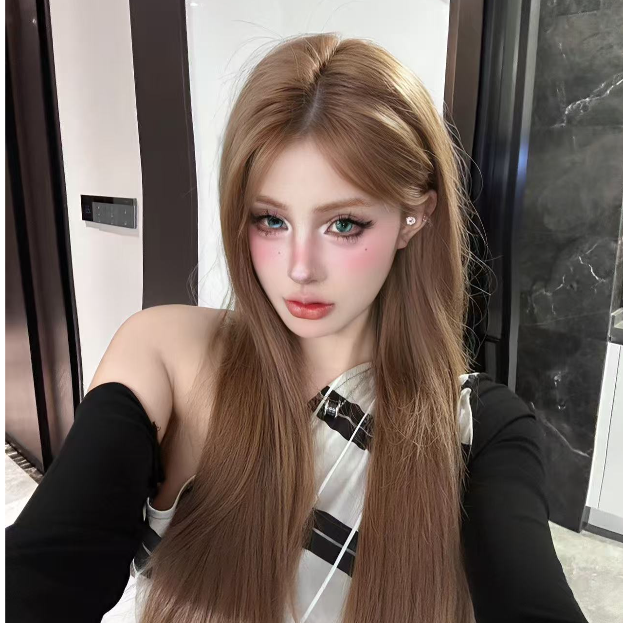 【宿命恋人】梦露丝假发女士全头套长直发自然气质修饰脸型日常佩戴