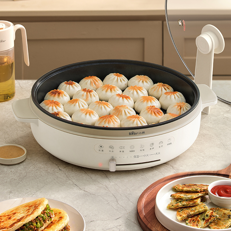 小熊电饼铛家用加深加大新款烙饼锅煎饼电煎锅大容量煎烤锅烙饼