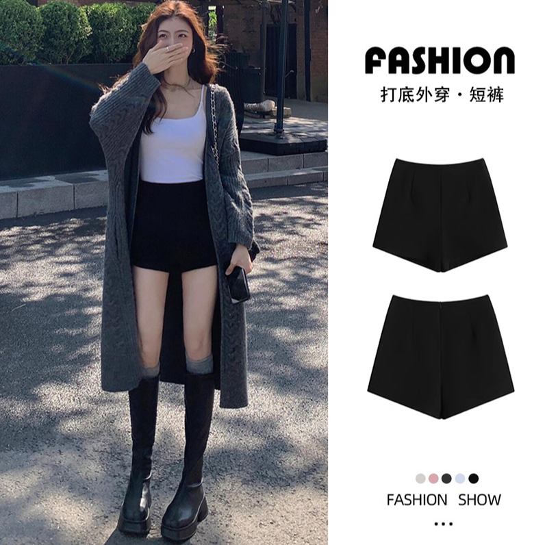 2025新款爆款百搭小个子辣妹女团黑色短裤外穿女款爆款高腰热裤
