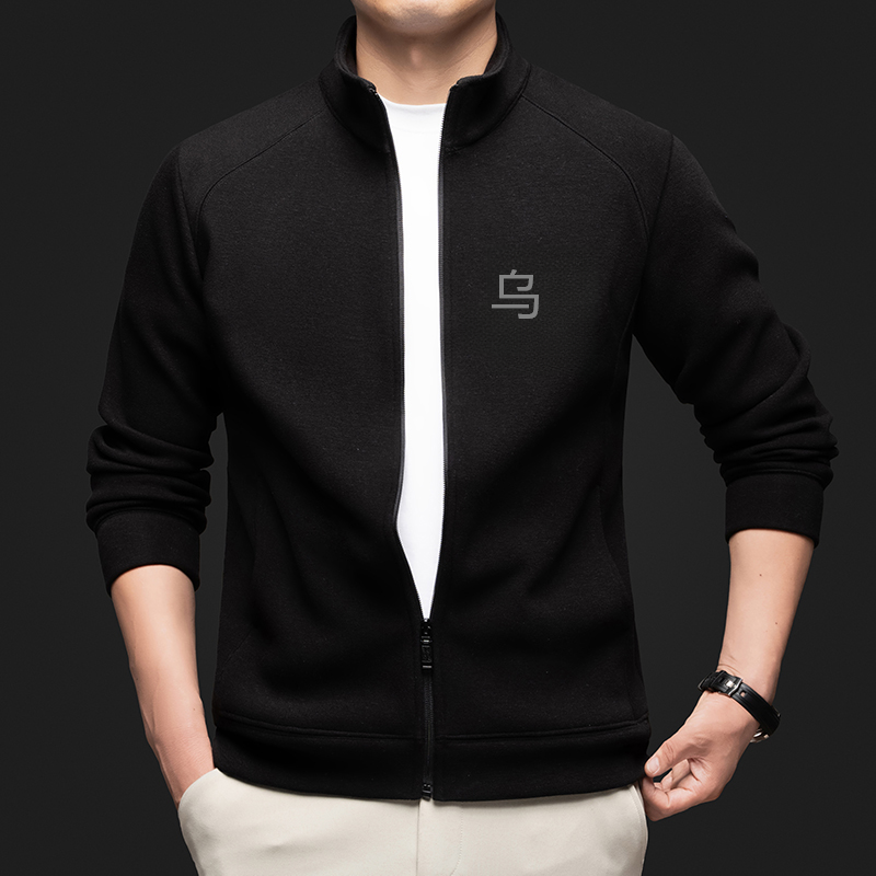【奥莱撤柜】刺绣款秋冬季加绒卫衣男摇粒绒保暖内搭男士拉链外套潮