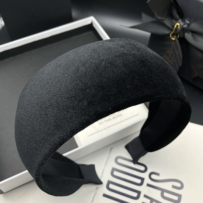 新款绒面宽边简约风高档发箍秋冬休闲风发饰网红复古风轻职风发卡