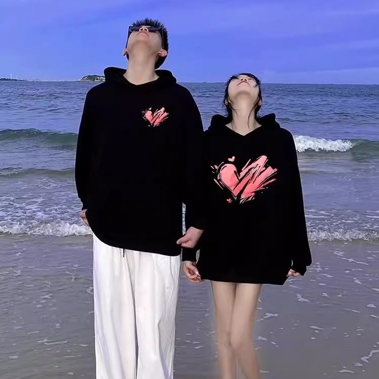 【两件】情侣装圆领卫衣2025新款春秋季小众不撞款高质量宽松外套装