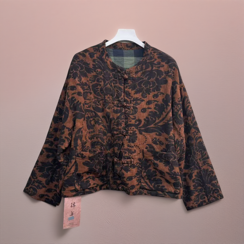 咖花开衫上衣衬衫秋冬新款老钱风松弛感女装贵气百搭女装独特漂亮