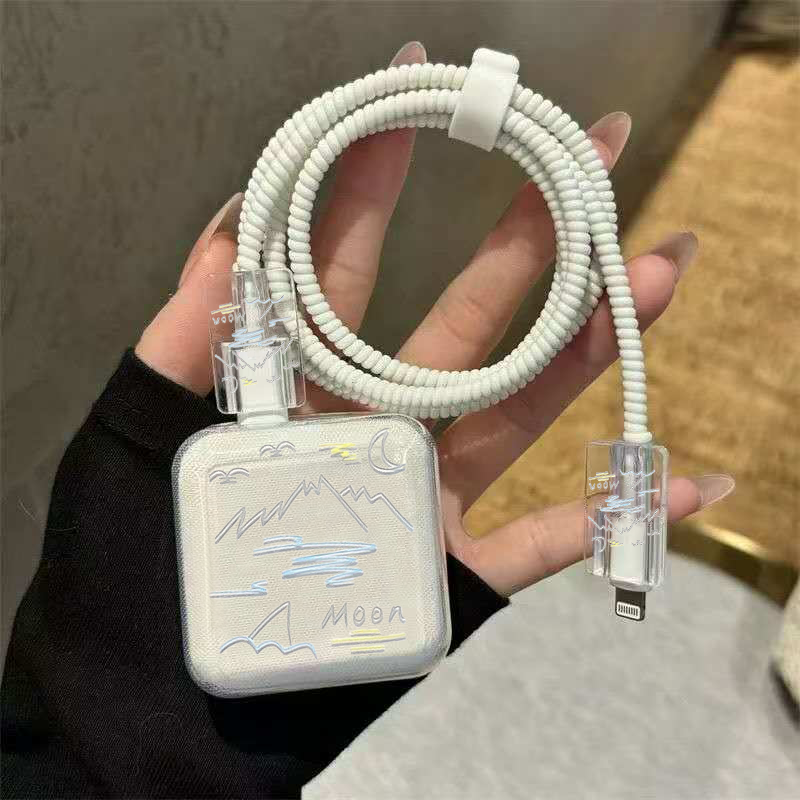 适用于iPhone系列40w保护套iPad通用配件防折断数据线咬线器typec