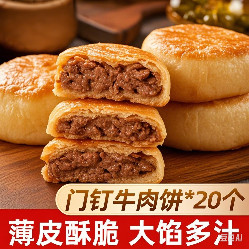 买 3 袋送 2 袋门钉牛肉饼