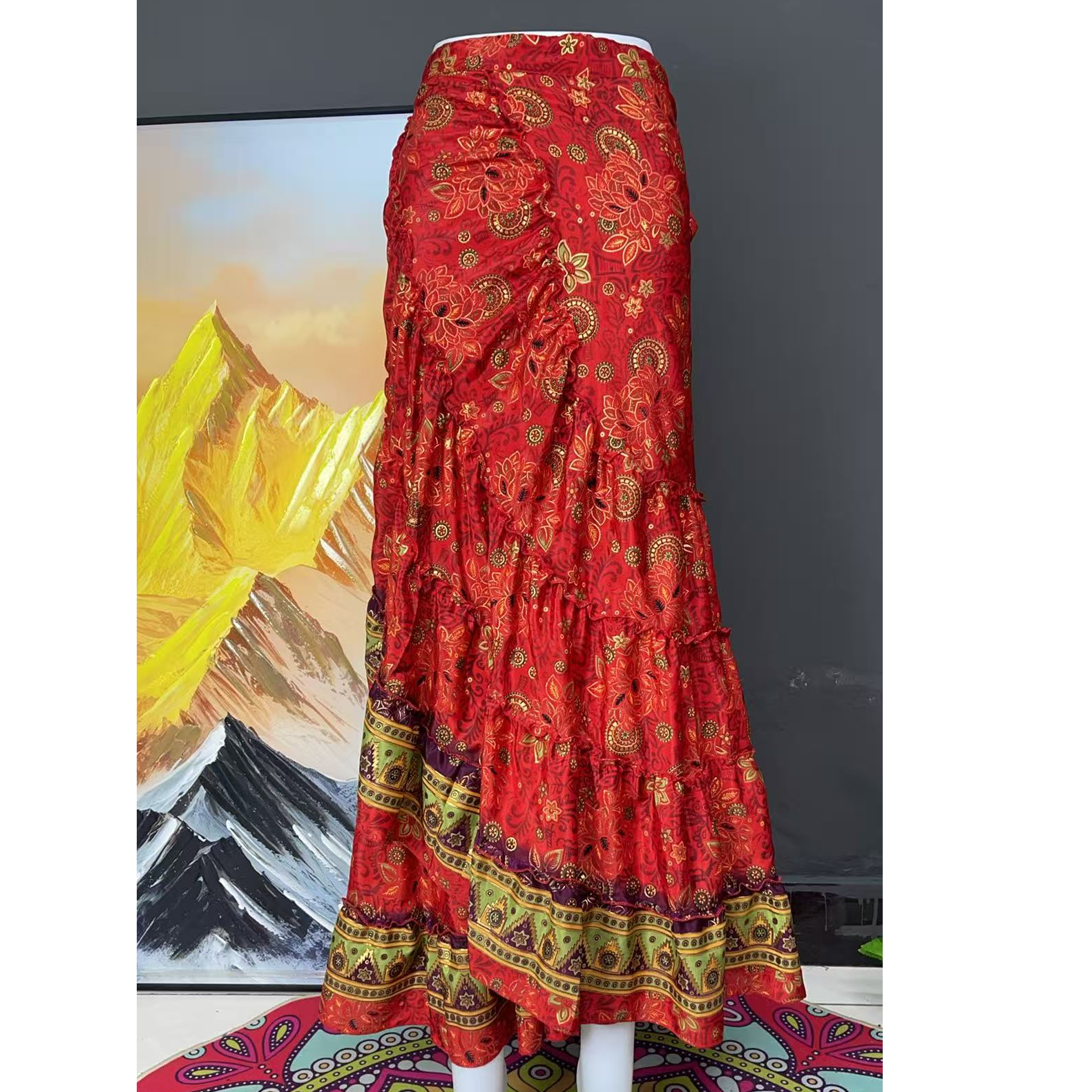 新款烫金蛋糕裙半身裙