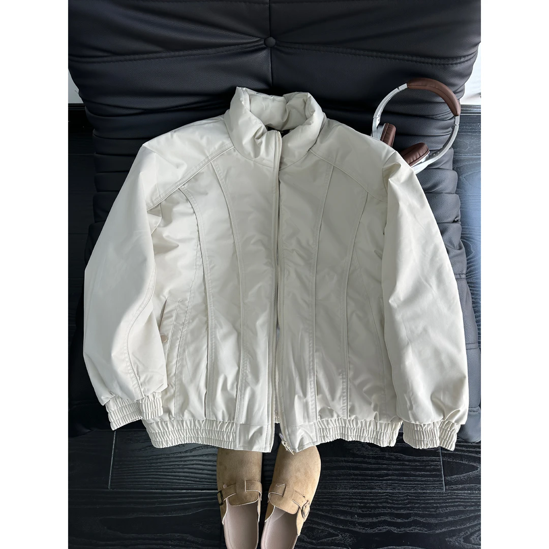 cleanfit立领夹克棉服男冬季小众设计感无帽棉服复古美式厚款外套