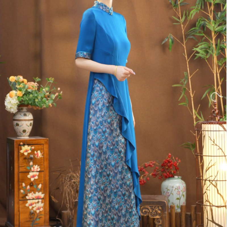 JIXIANGYIJIA/吉祥衣家青羽拂云 连衣裙 952237357