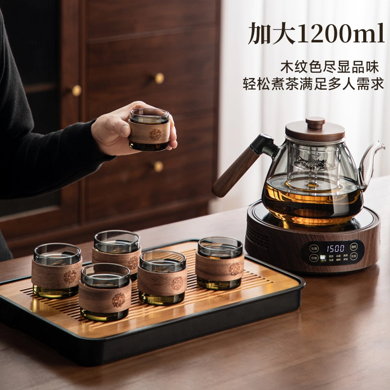 日式2025新款玻璃烧水壶泡茶专用加厚耐高温电陶炉蒸煮两用茶壶