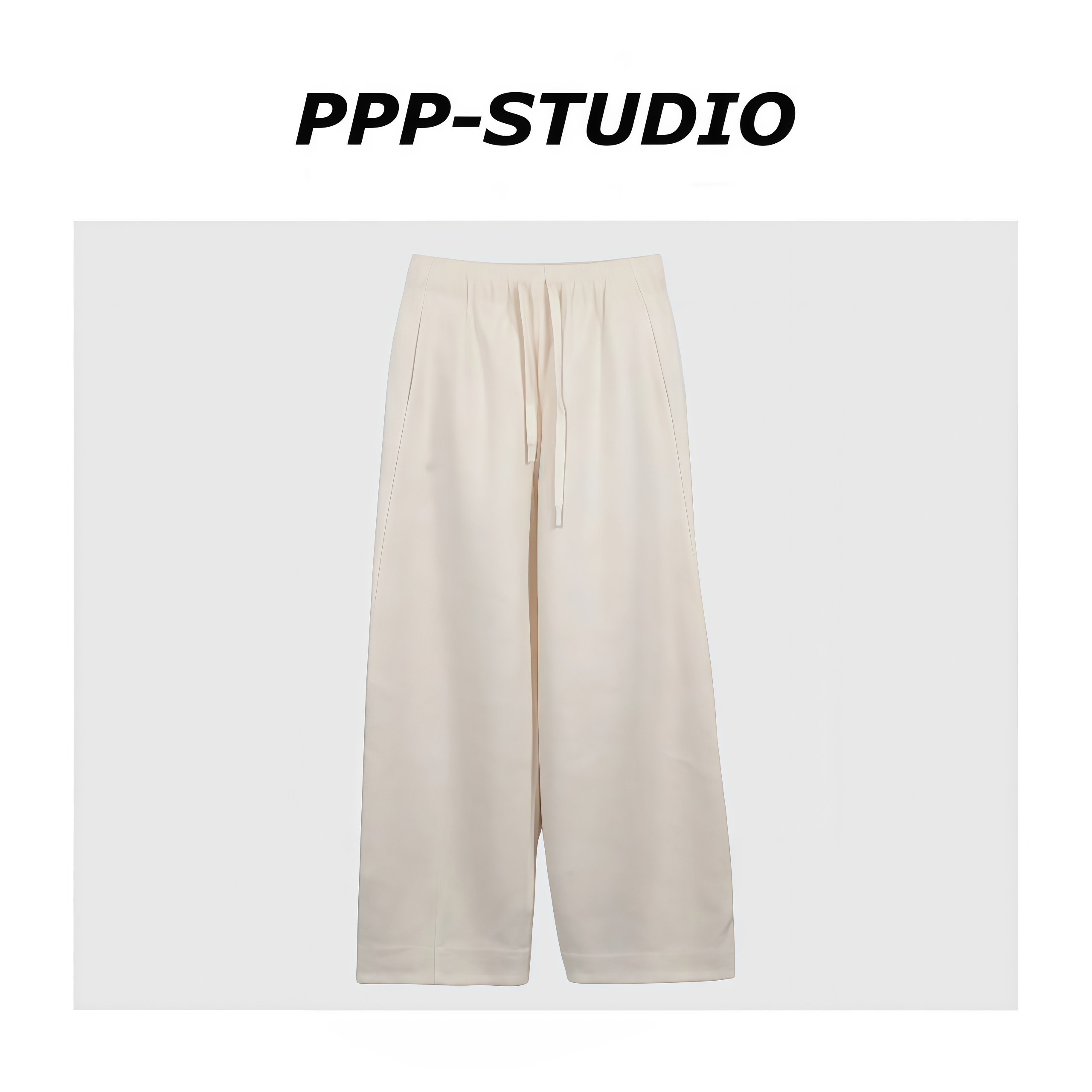 『PP-STUDIO』冬季新款时尚休闲简约宽松慵懒风中式裤子*20253237