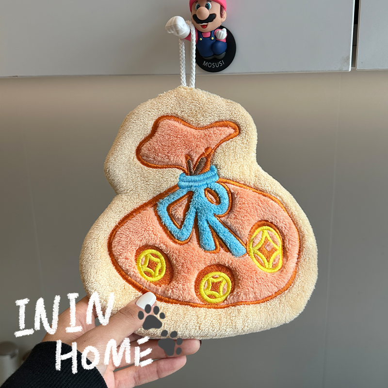 ININHOME新年祈福擦手巾系列礼物珊瑚绒厨房家用卫生间擦手巾ZXX