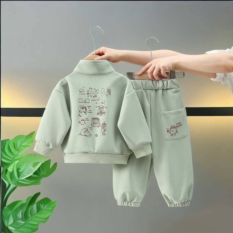 男童洋气秋装套装2025新款儿童时髦卫衣两件套帅宝宝秋季运动炸街