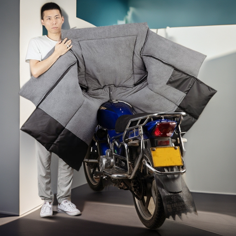 125跨骑弯梁电动摩托车挡风被冬季加绒加厚保暖防雨高质量雨伞