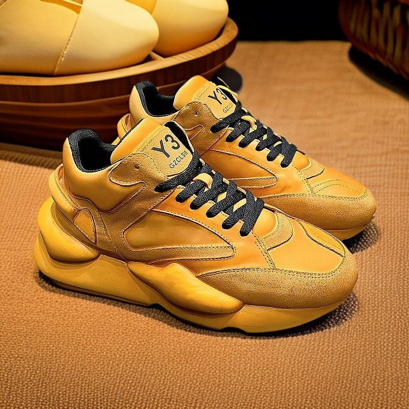 Y3GZCLSW小众手工男鞋潮牌做旧复古厚底老爹鞋真皮百搭运动休闲鞋