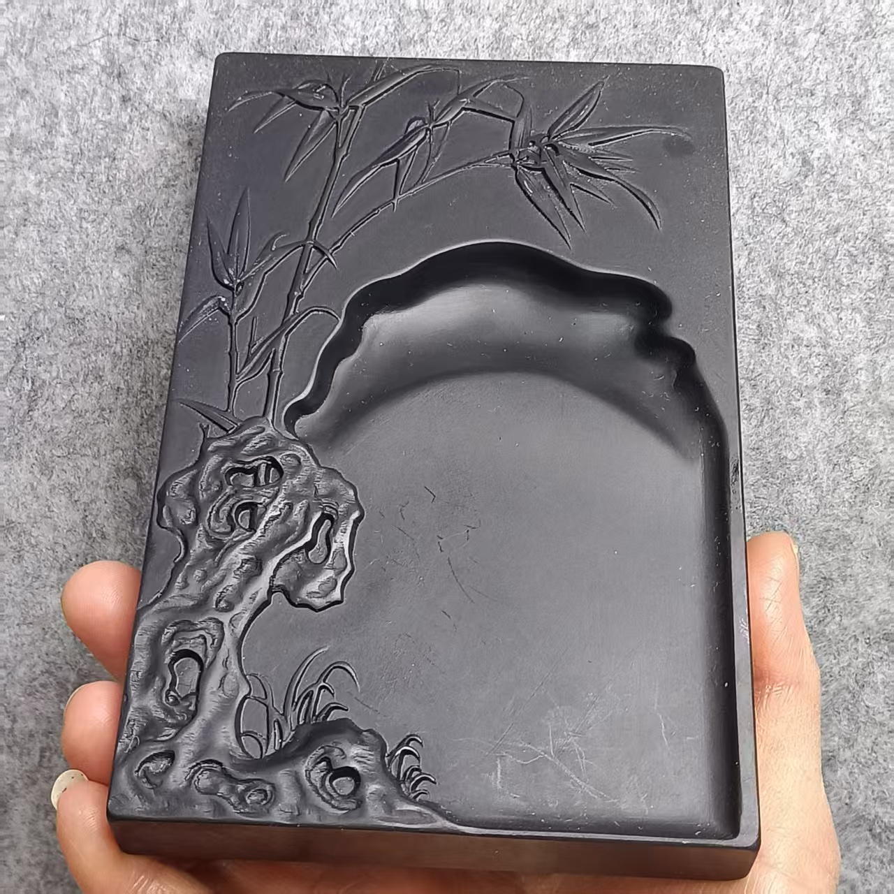 非遗匠心毛笔徽墨宣纸罗纹石料素池歙砚台书法研磨做镇纸送老墨条