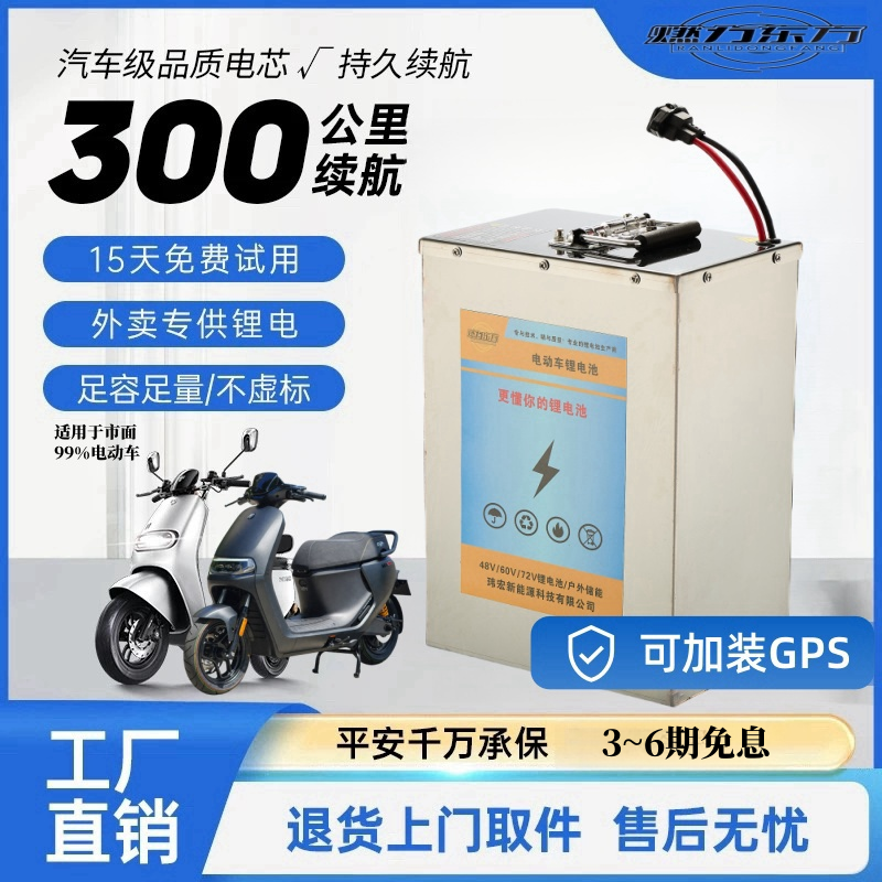 60V专拍高性能锂电池磷酸铁锂电池宁德三元外卖专用48V60V电瓶车