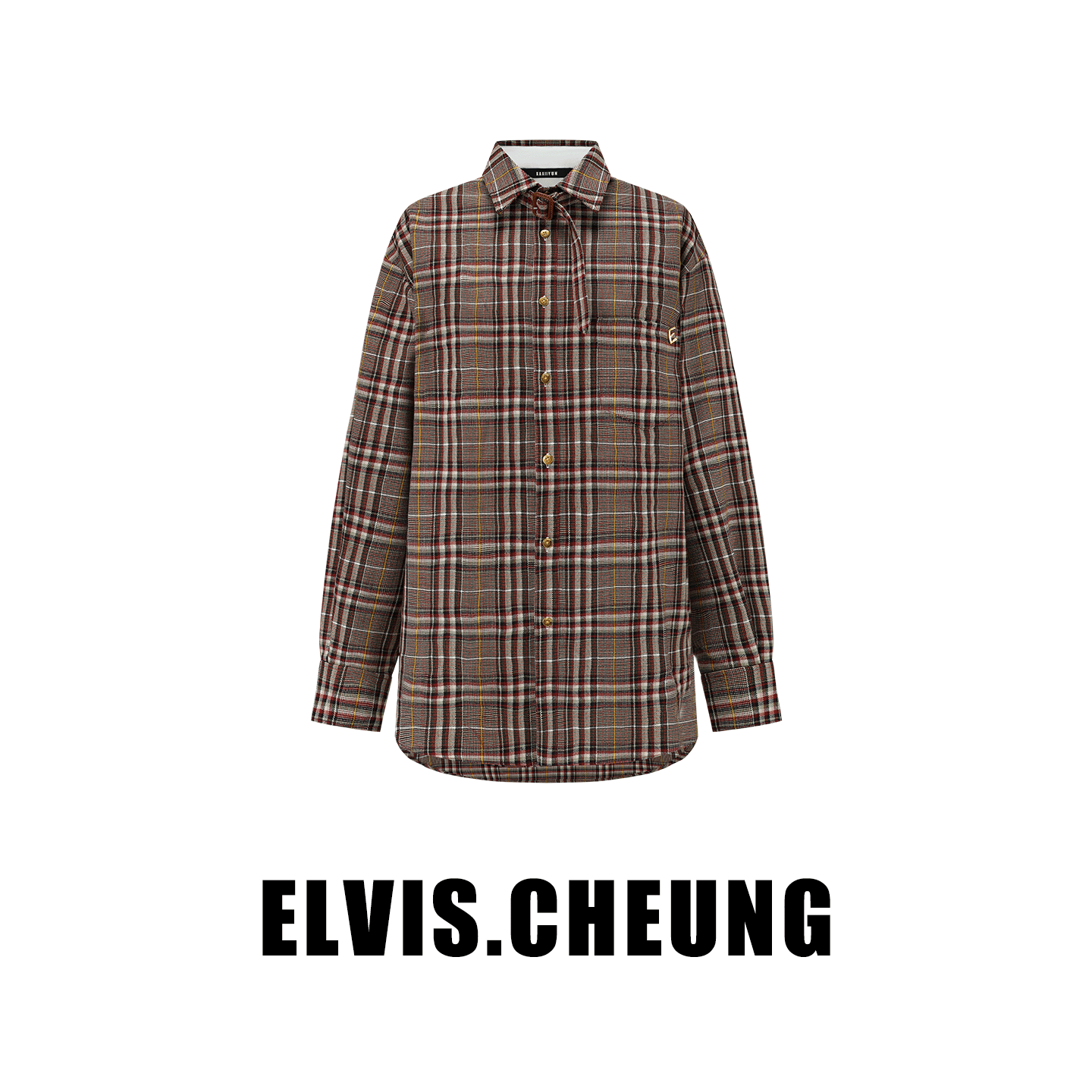 ELVIS.CHEUNG蒋云開運25AW经典羊毛格衬衫外套