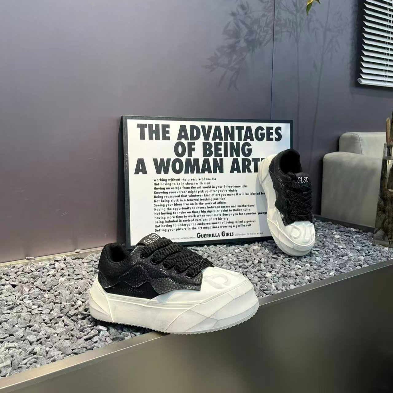 FL-秋季新品百搭小白鞋增高厚底时尚潮流设计师男士老爹鞋