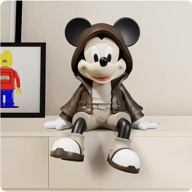 坐姿米奇摆件客厅电视柜装饰入户玄关酒柜高级感手办轻奢高档