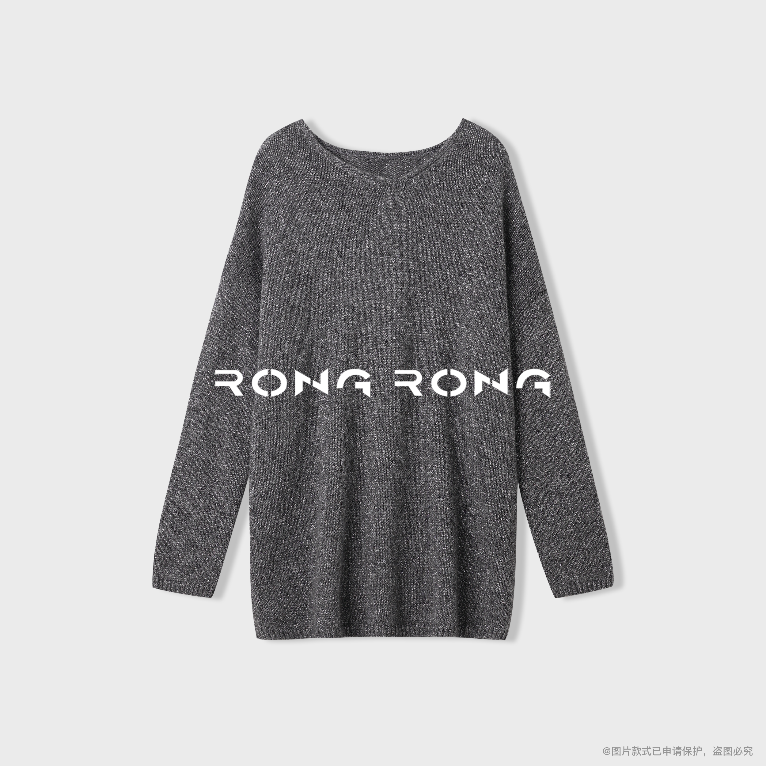 溶溶【银河星曲】RONGRONG 马海毛羊毛一字领松弛慵懒风毛衣RRF5110