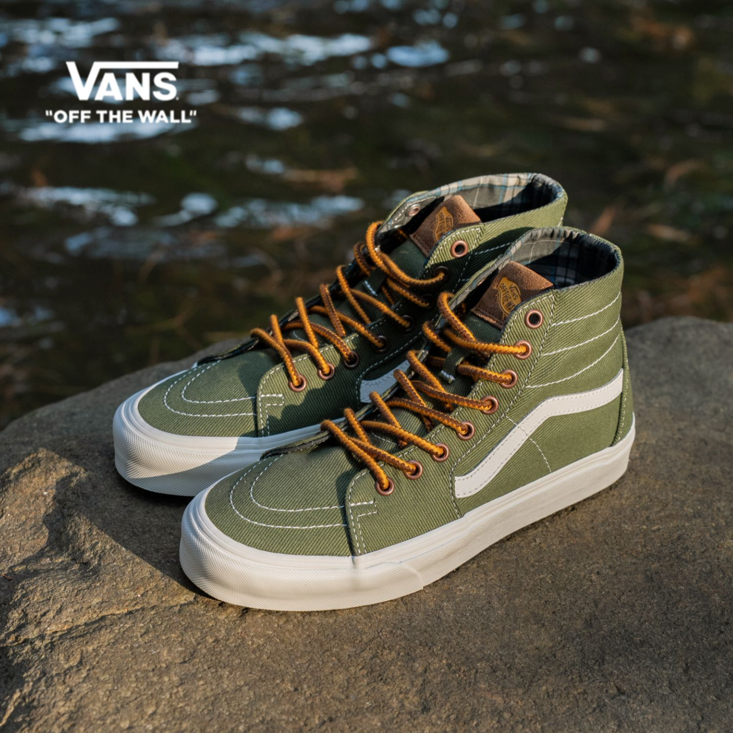 VANS范斯官方SK8-Hi青铜雾棕绿复古高帮潮流情侣帆布板鞋Q62E02