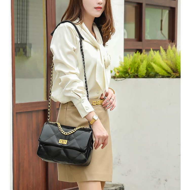 Canson Kock2025新款女包休闲时尚小方包百搭通勤简约单肩斜挎包