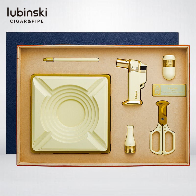 LUBINSKI原装正品雪茄工具套装多功能六件套雪茄配件礼盒装送老公