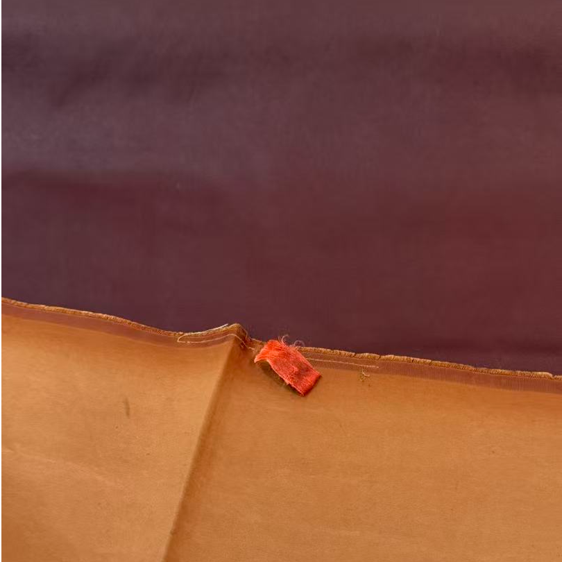 【莨丝智友】水洗过 红云素平缎 平板 红云纱 0.5米 lxz1345