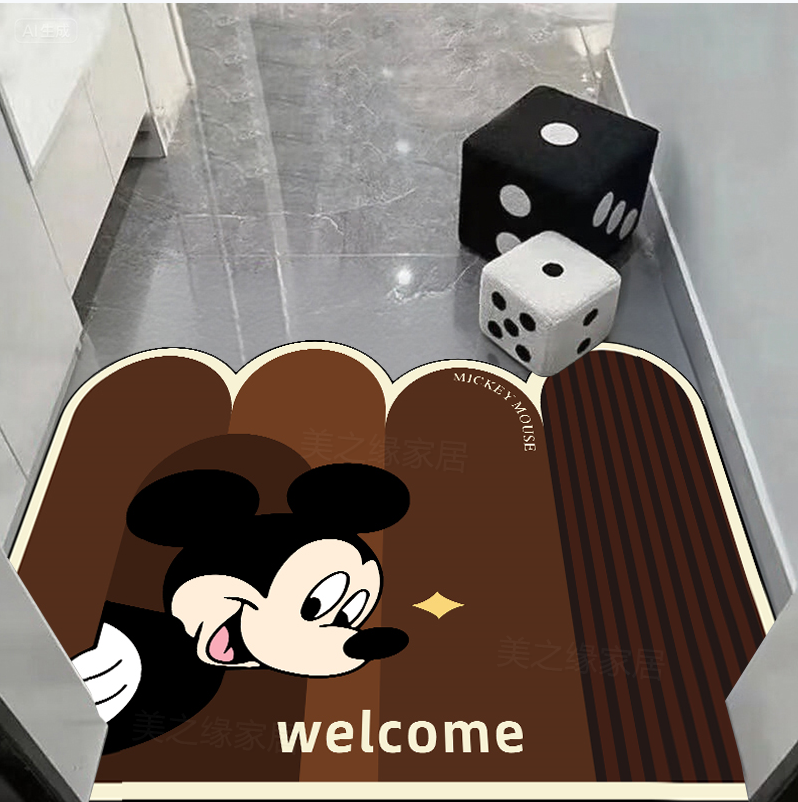 《加大尺寸》咖色大门口卫生间门口厨房脚垫地毯硅藻泥地垫