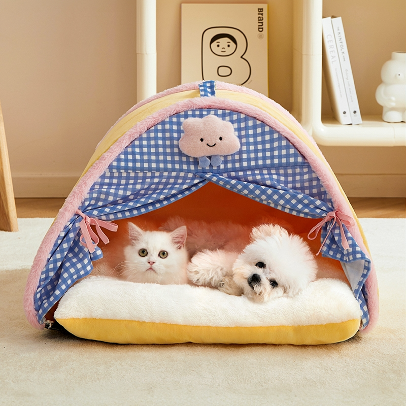 狗窝猫窝四季通用封闭式安全感可拆洗公主狗床宠物小猫咪冬季保暖