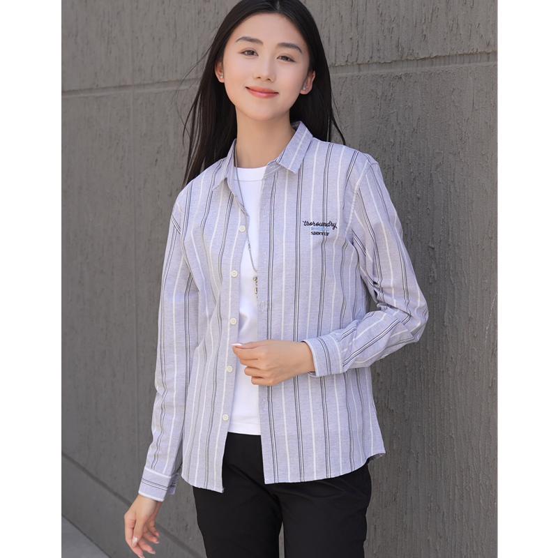 2025新款春季长袖衬衫男韩版休闲百搭条纹衬衣时尚男装上衣服男潮