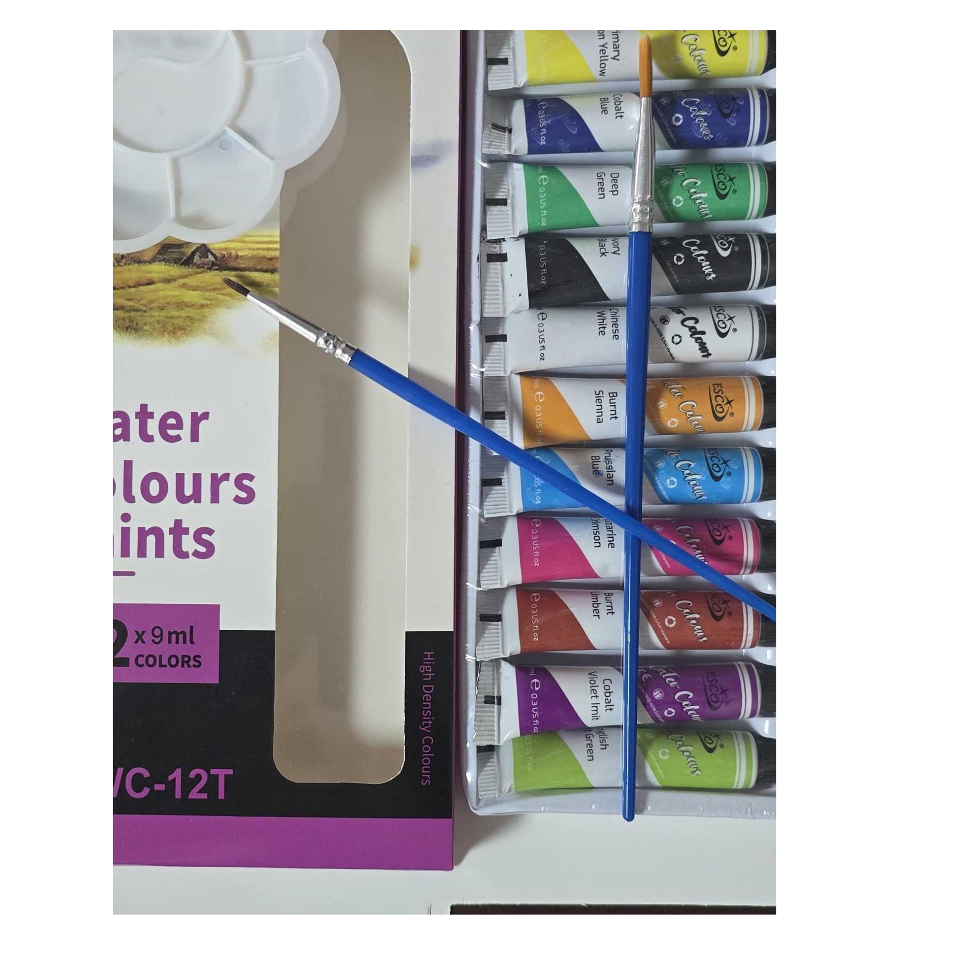 水粉颜料套装美术生专用赠品画笔两支调色盘一个赠品不售后画画