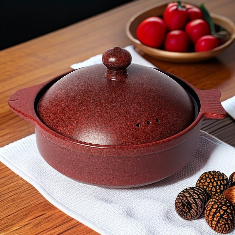 大胖鱼砂锅窑变天目红明火燃气灶煤气灶电陶炉都适用大容量