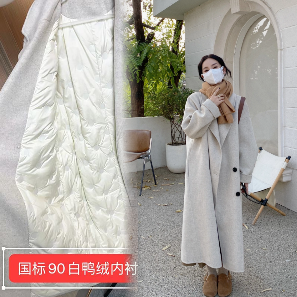 2025中长款毛呢外套女春秋冬季简约潮小个子高档爆款风衣呢子大衣