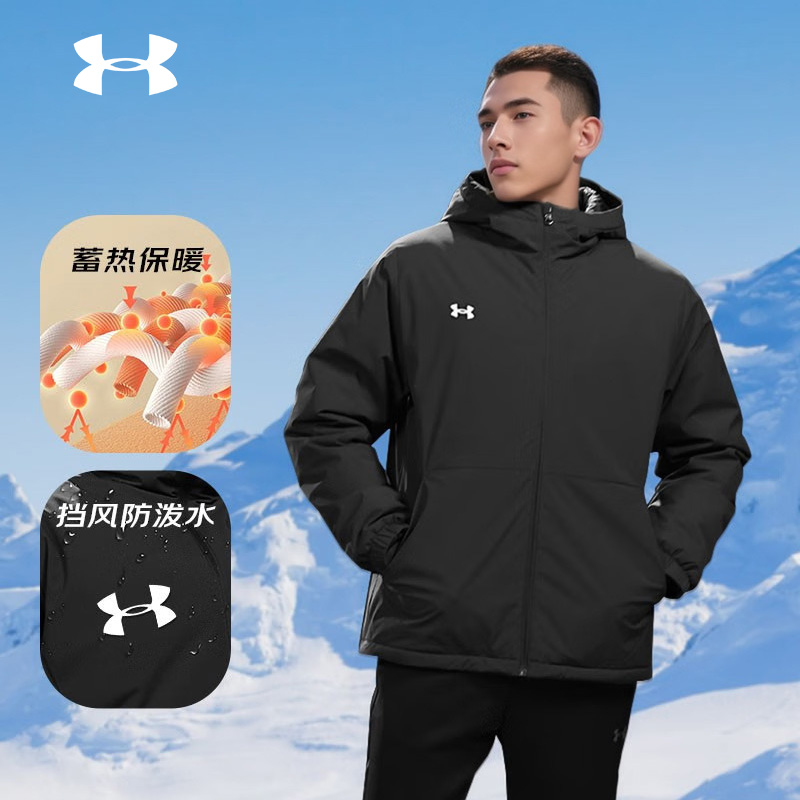 【安德玛连帽棉服】保暖男装女装冬季款户外短款防风外套运动上衣男