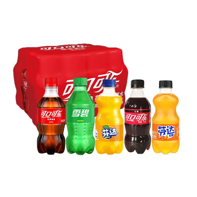 可口可乐/雪碧/芬达/无糖可乐/无糖芬达碳酸饮料300ml×6瓶 即饮
