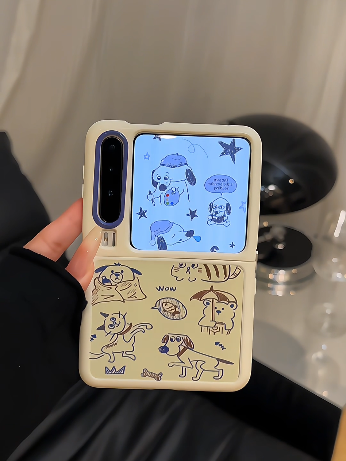 【华为purax系列】适用防摔华为purax手机壳折叠奶油女防摔猫咪狗狗