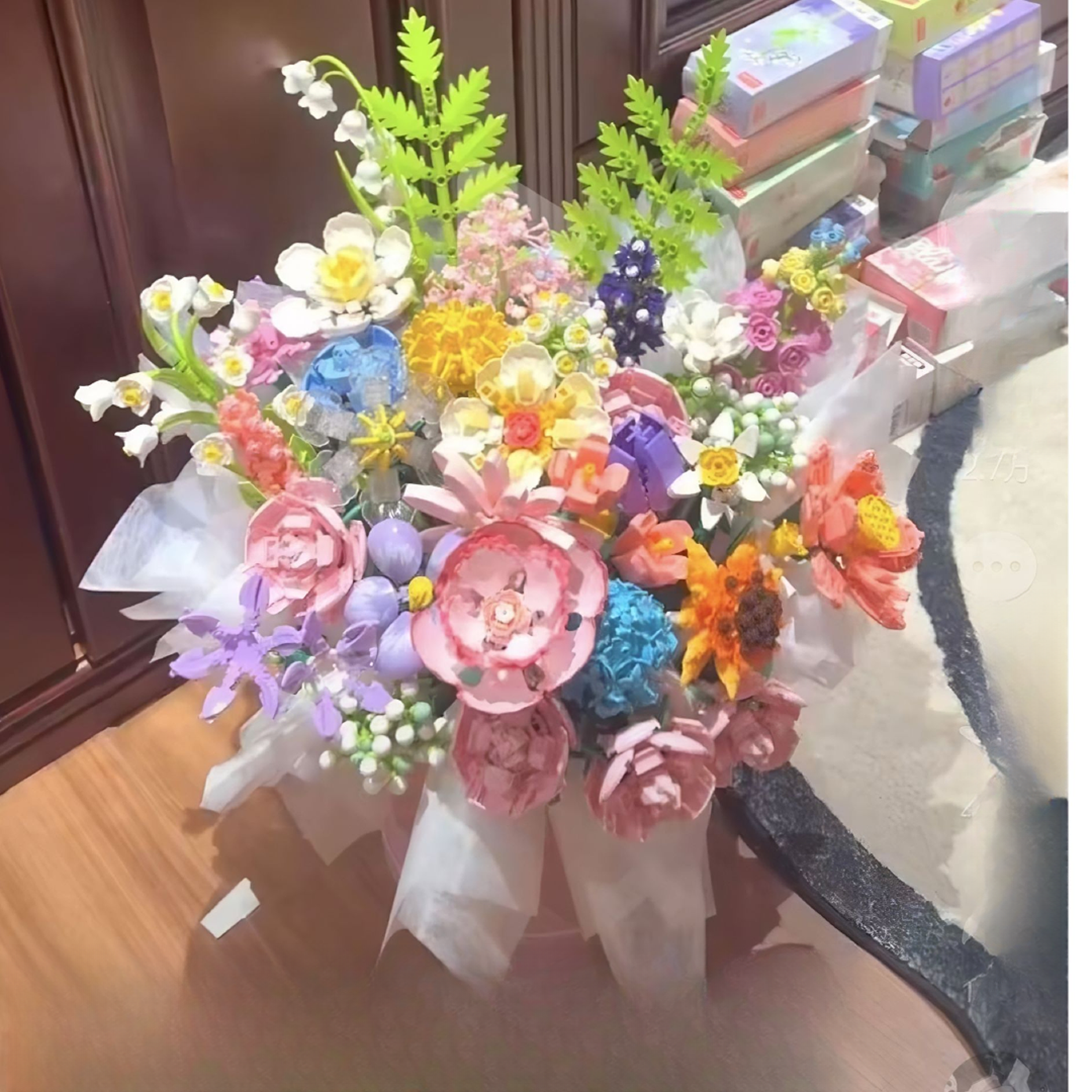 【Xzzzz专属搭配】积木花束拼装情人节永生花居家装饰摆件送女友