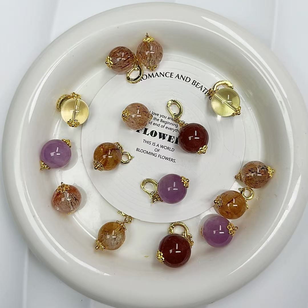 水晶海蓝宝多宝DIY提溜吊坠